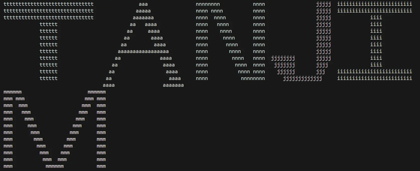 Text to ASCII preview